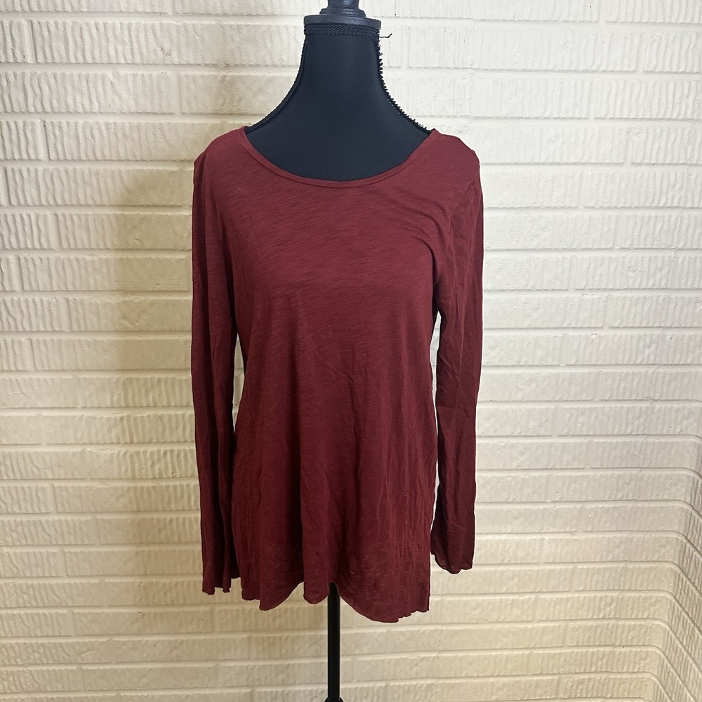 NWT Daytrip Buckle Red Shirt Open Back Cross Sz M Light Sheer Casual Street Wear